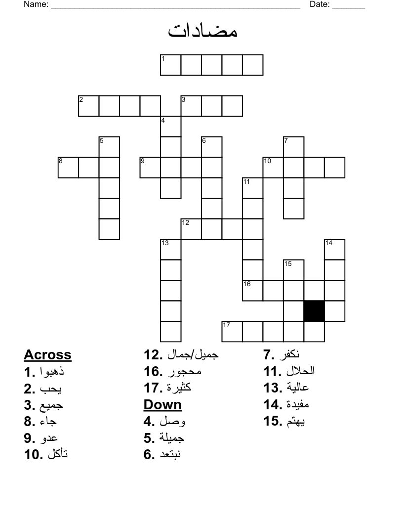 مضادات Crossword