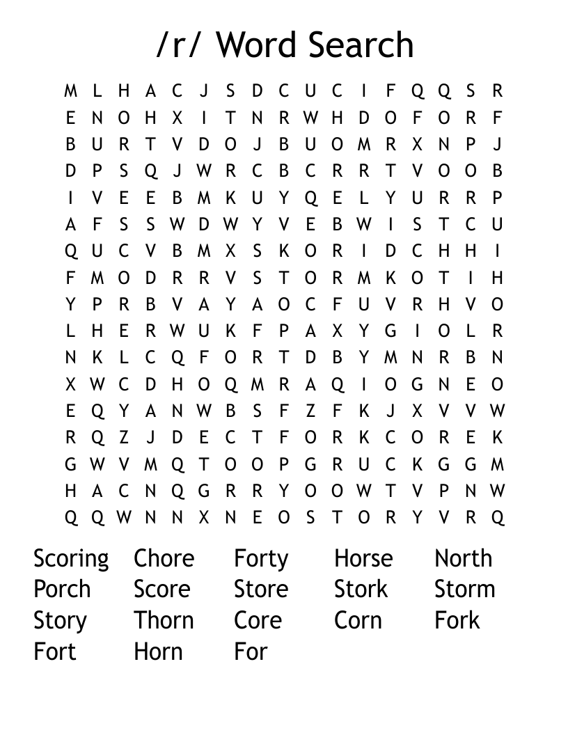 /r/ Word Search 