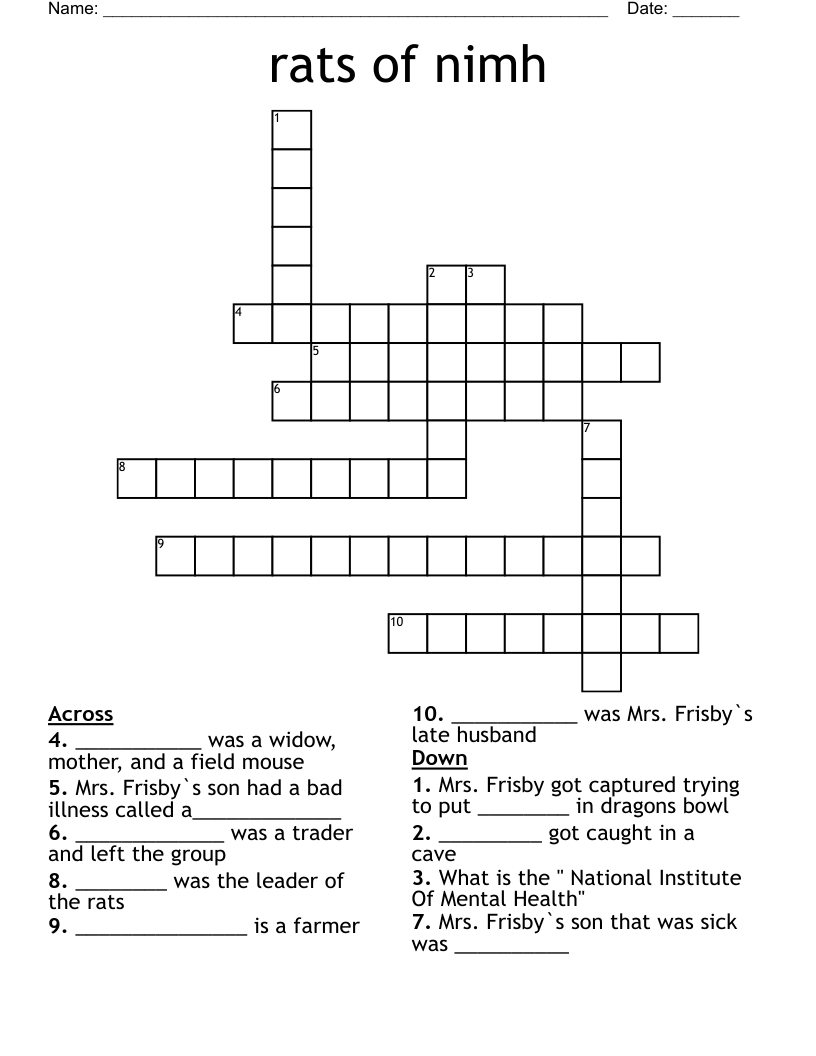 rats of nimh Crossword