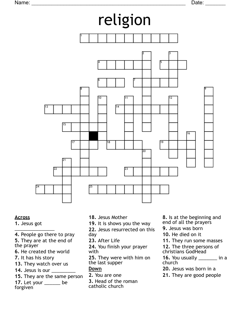 religion Crossword