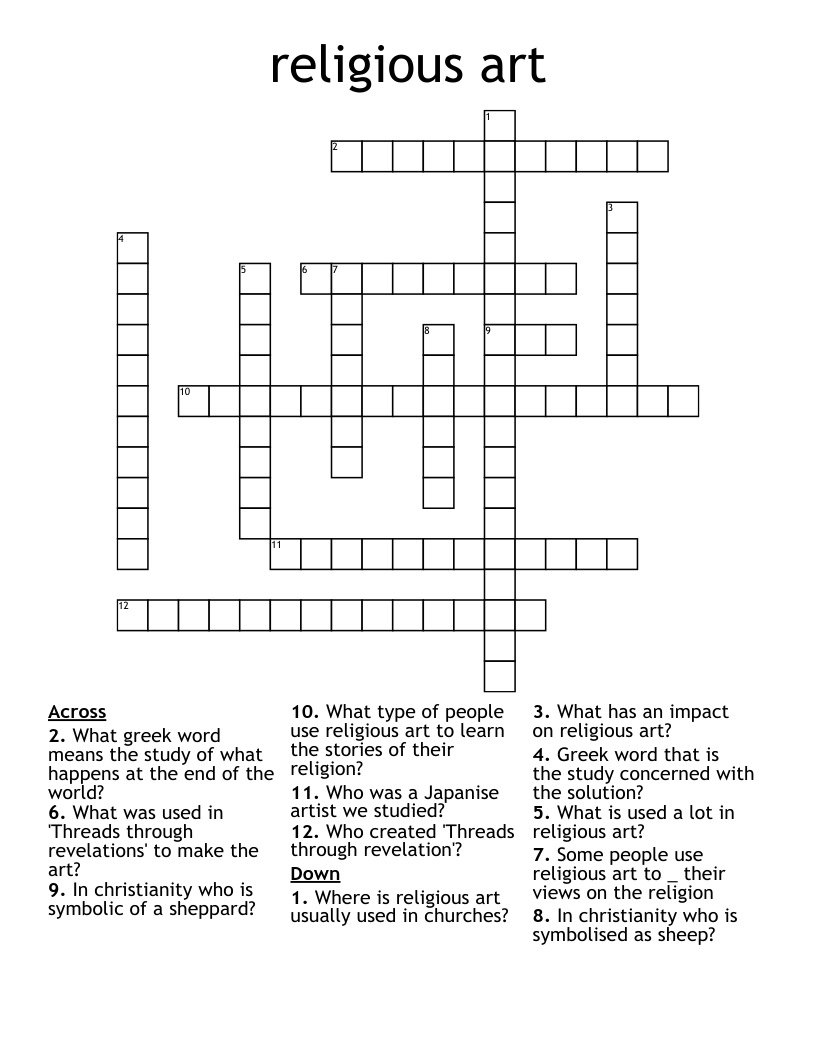 religious art Crossword