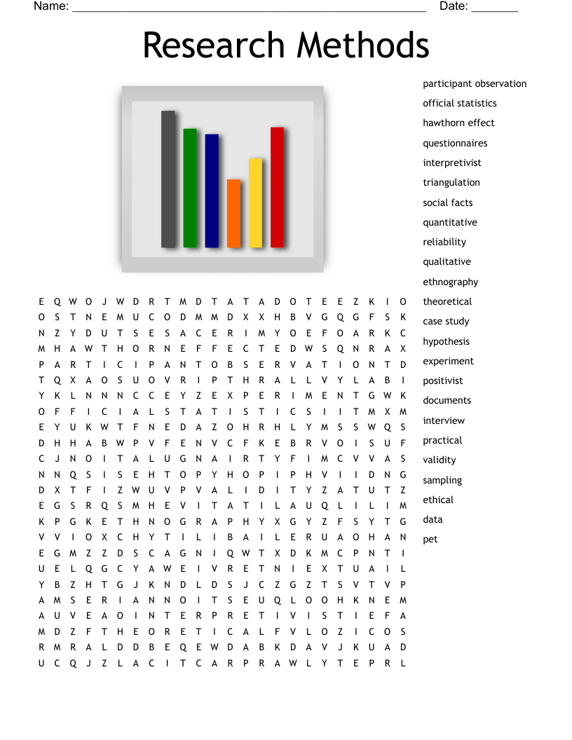 Research Methods  Word Search