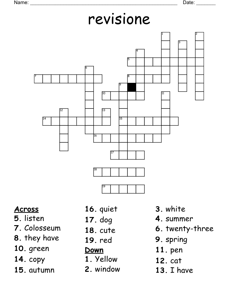 revisione Crossword