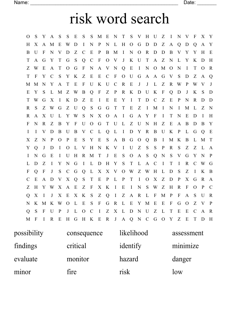 risk word search