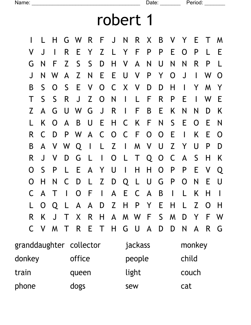 robert 1 Word Search
