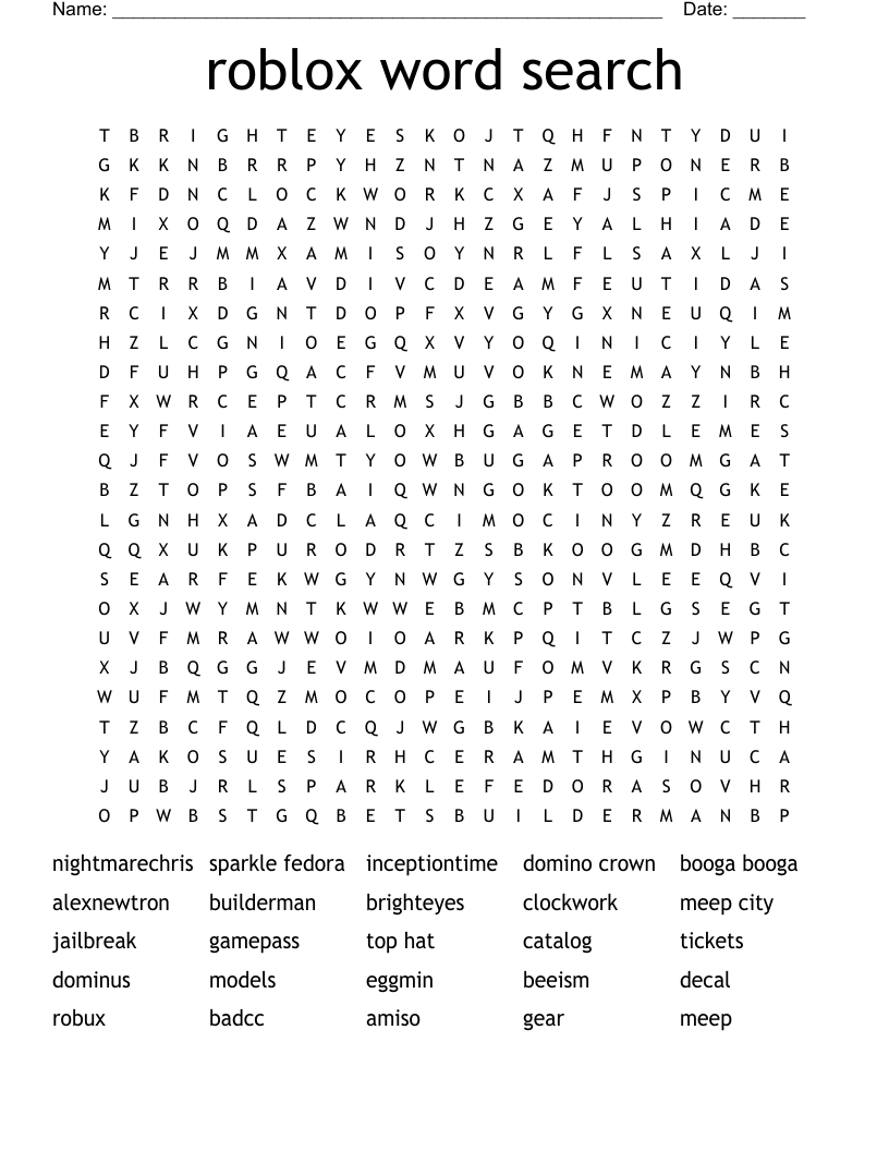 roblox word search