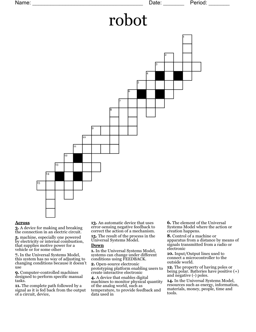 robot Crossword