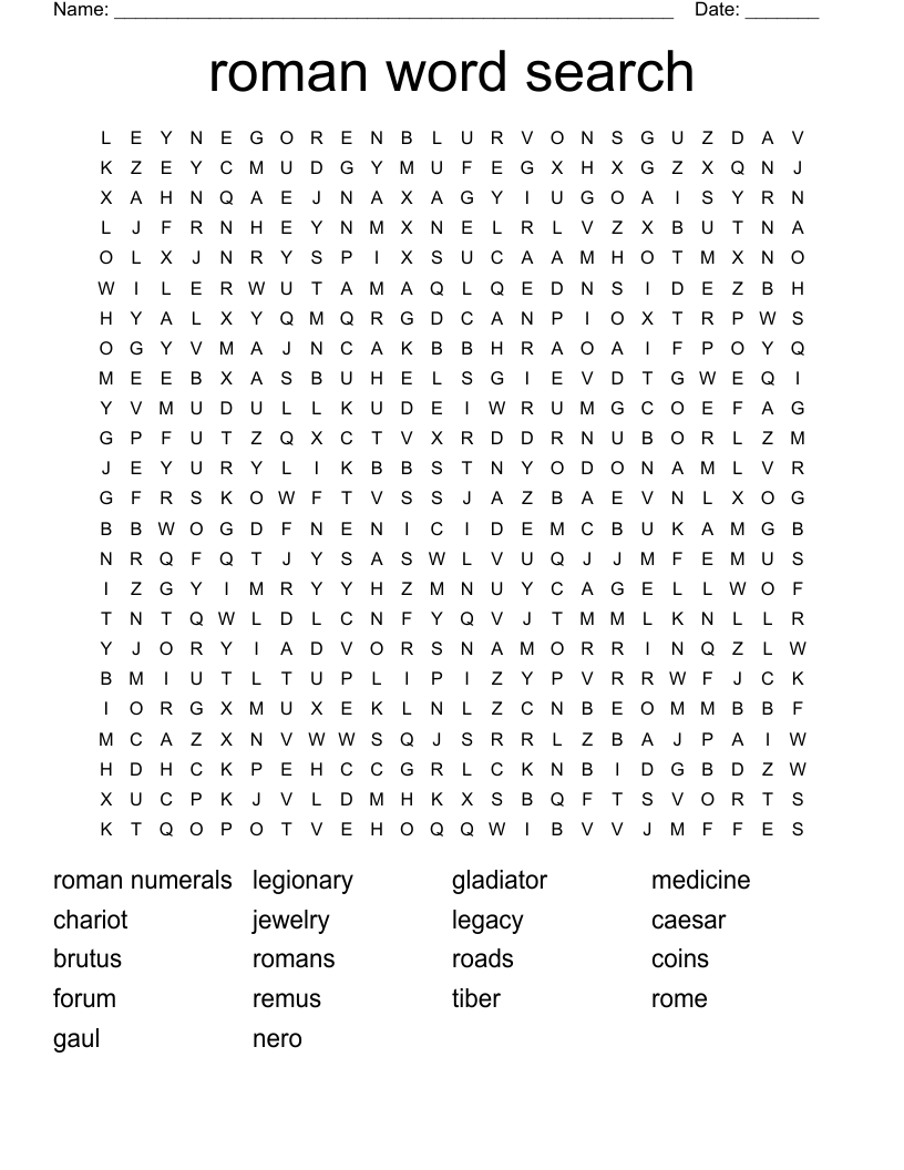 roman word search 