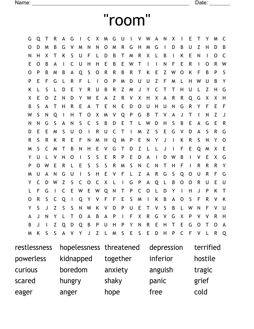 "room" Word Search