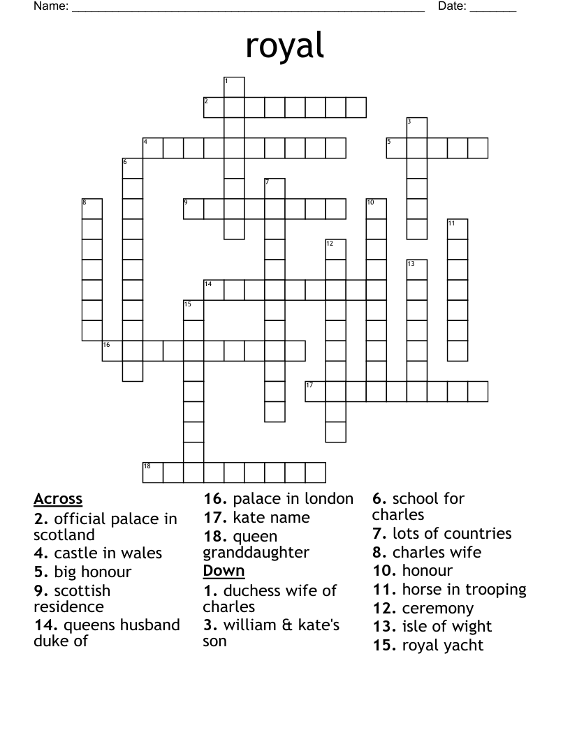royal  Crossword