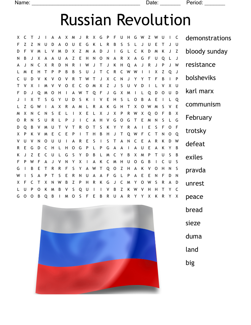 Russian Revolution Word Search
