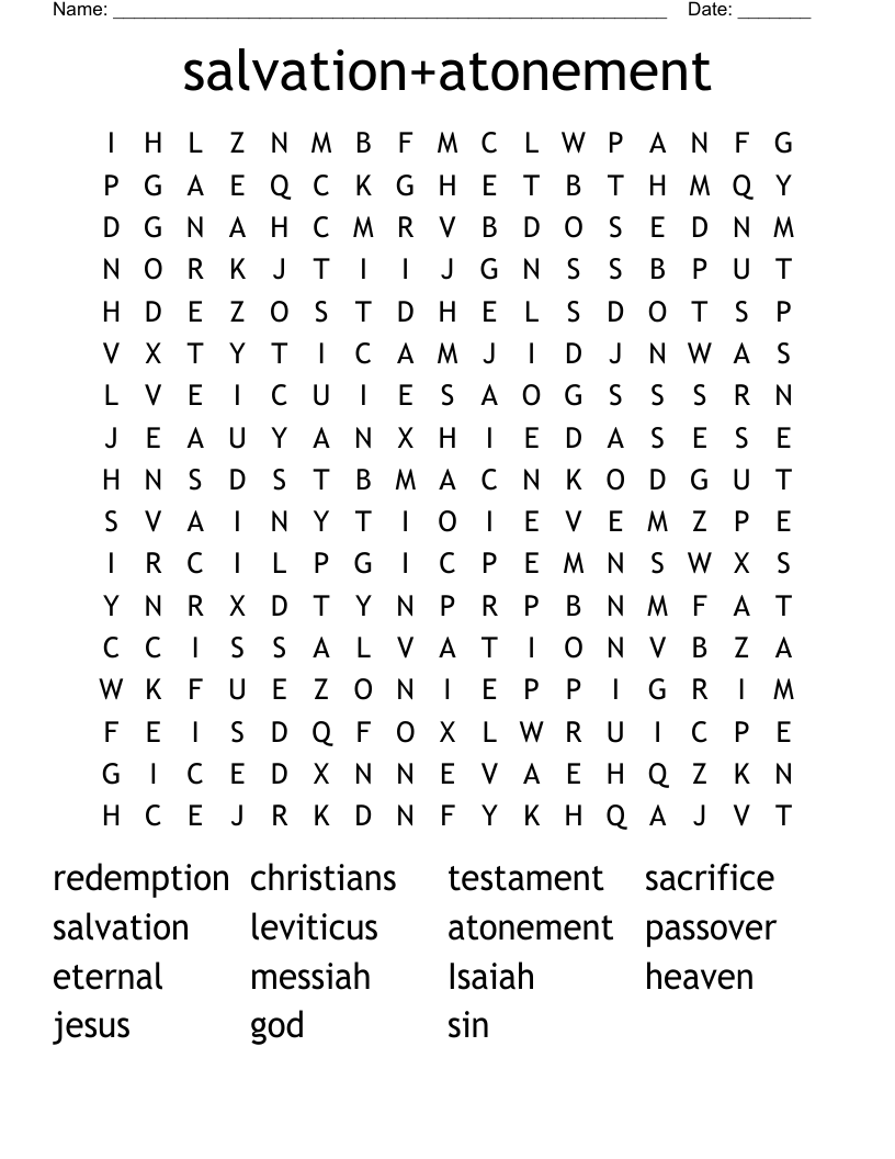 salvation+atonement  Word Search