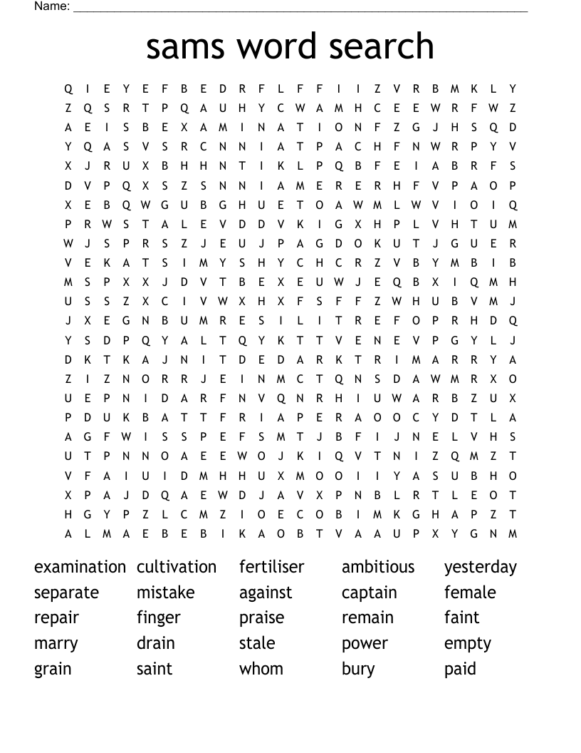sams word search