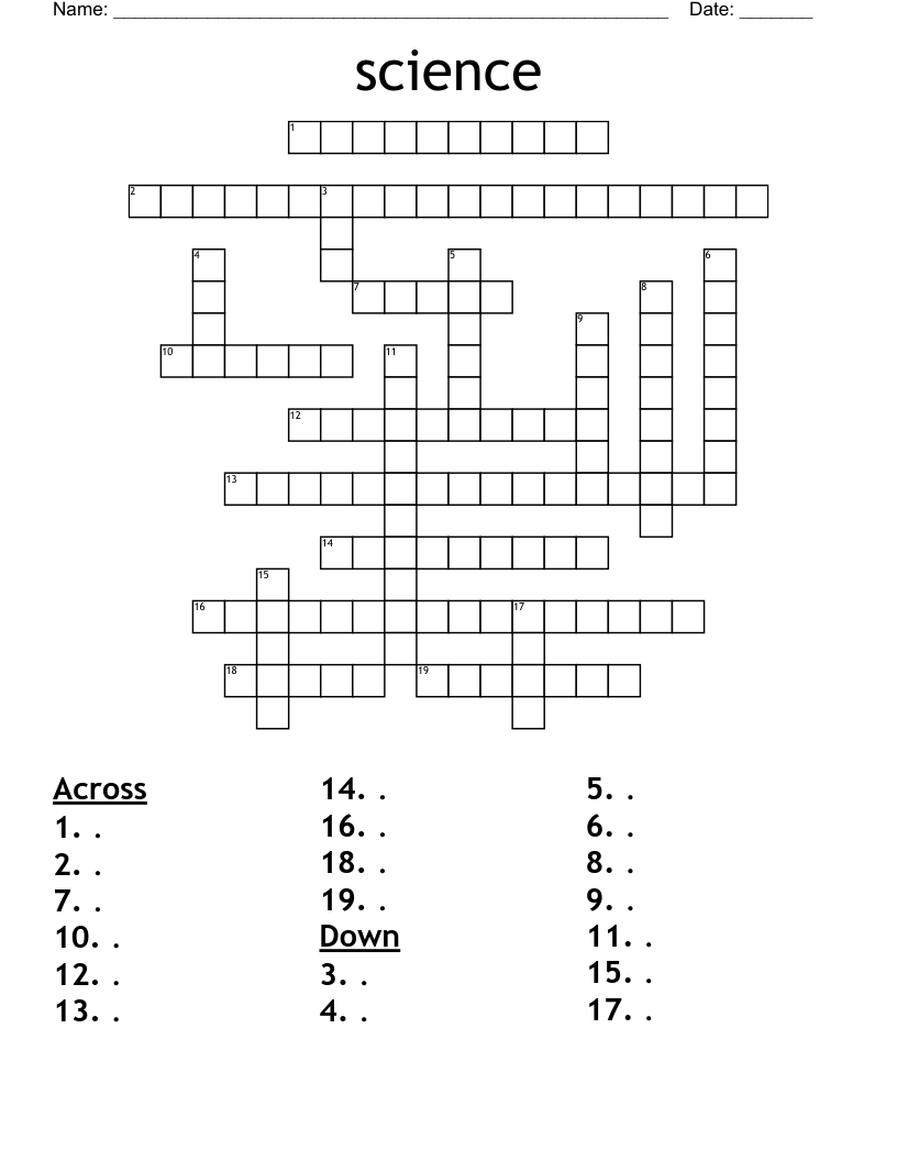 science Crossword