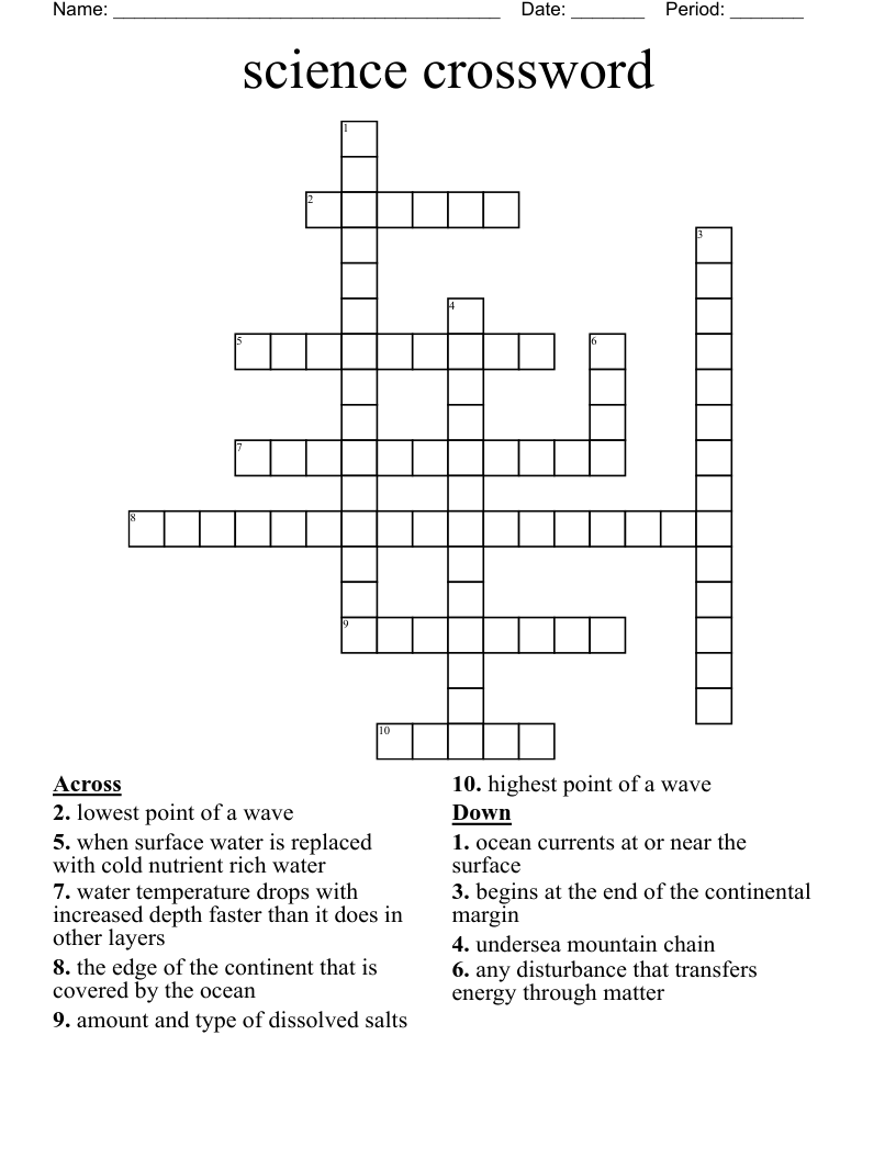 science crossword