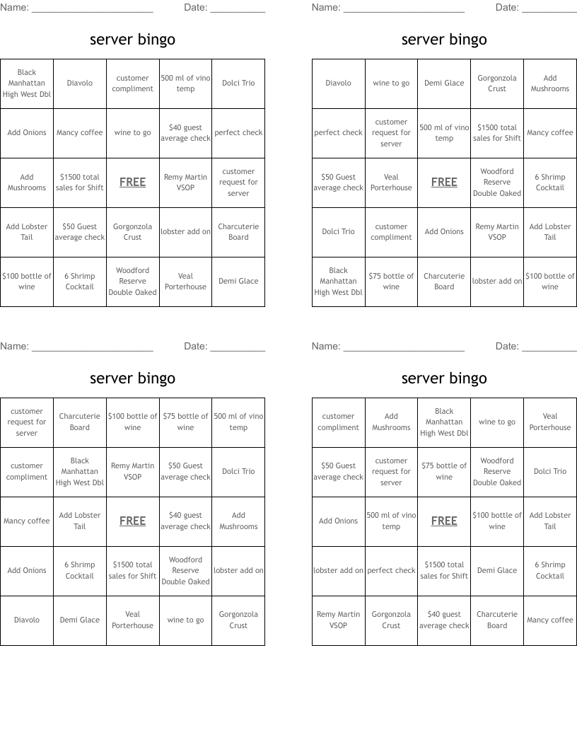 server bingo