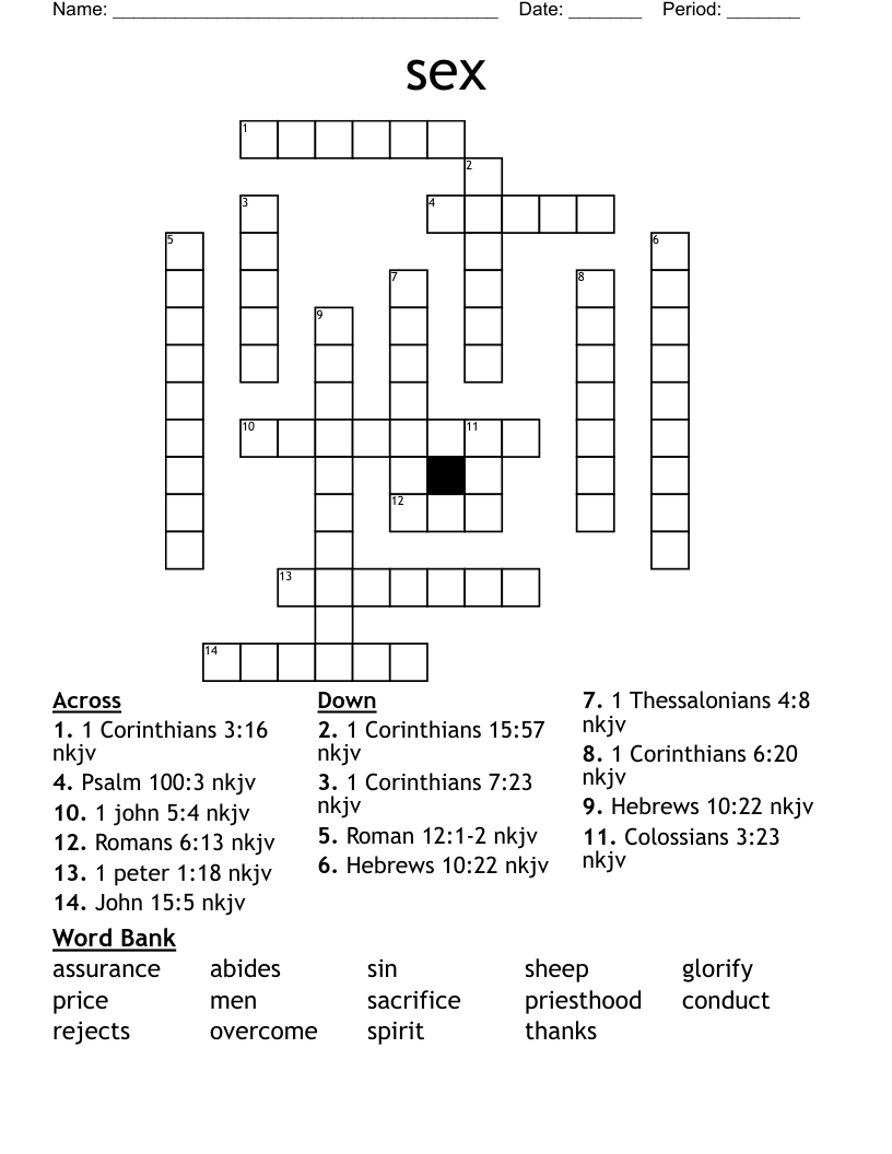 sex Crossword