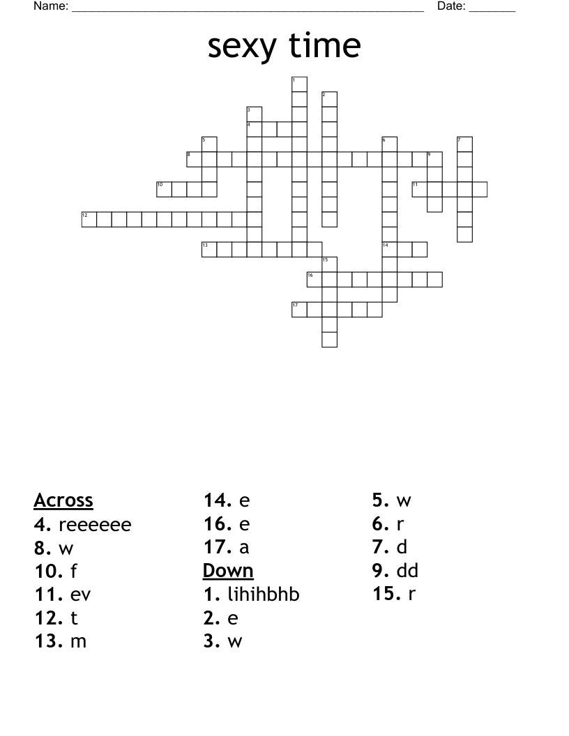sexy time Crossword