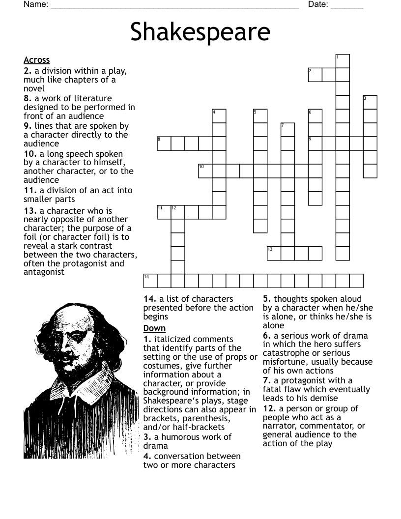 Shakespeare  Crossword