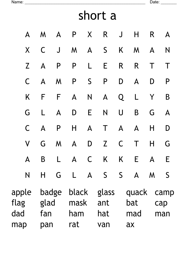 short a Word Search