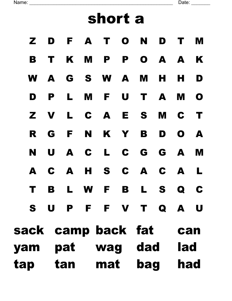 short a Word Search
