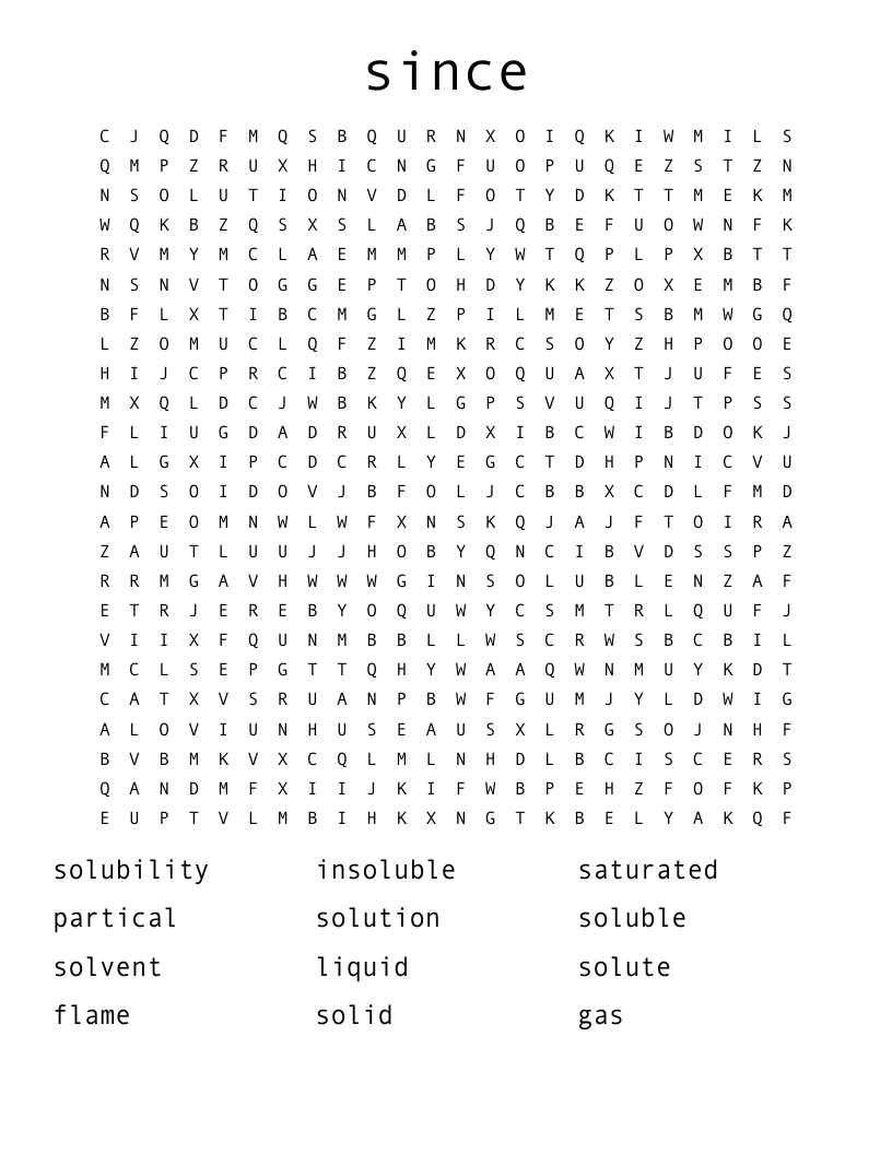 since  Word Search