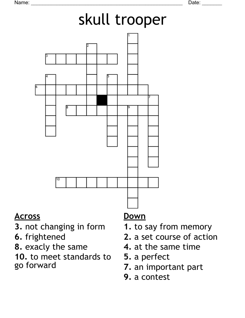 skull trooper Crossword