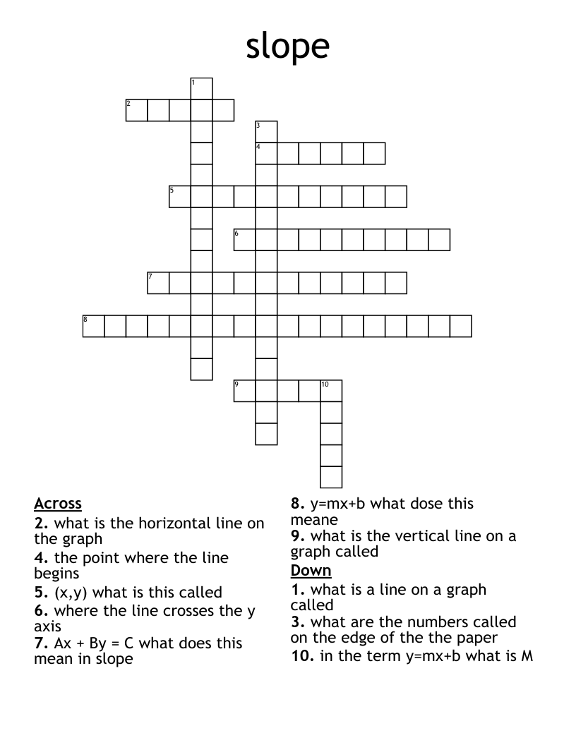 slope  Crossword