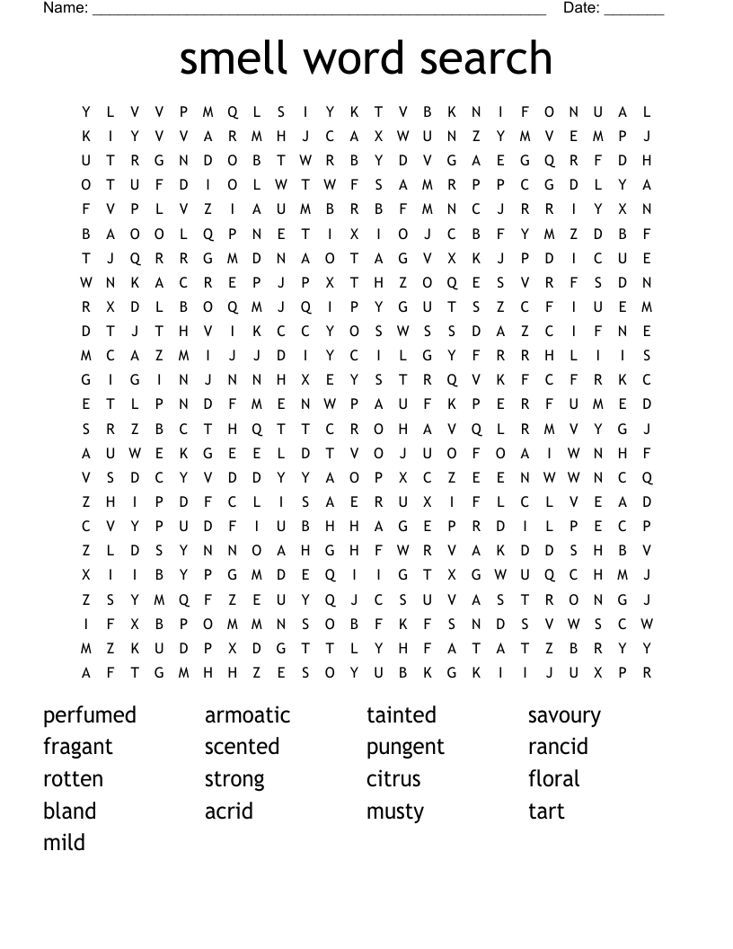 smell word search