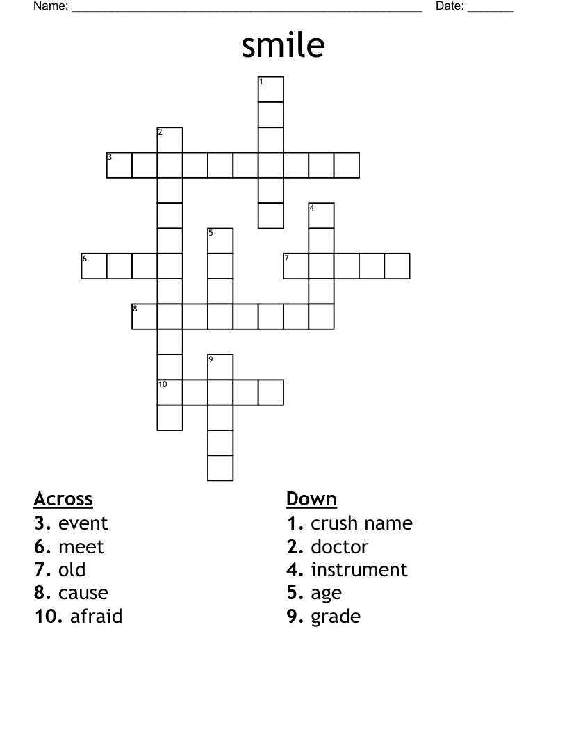 smile Crossword