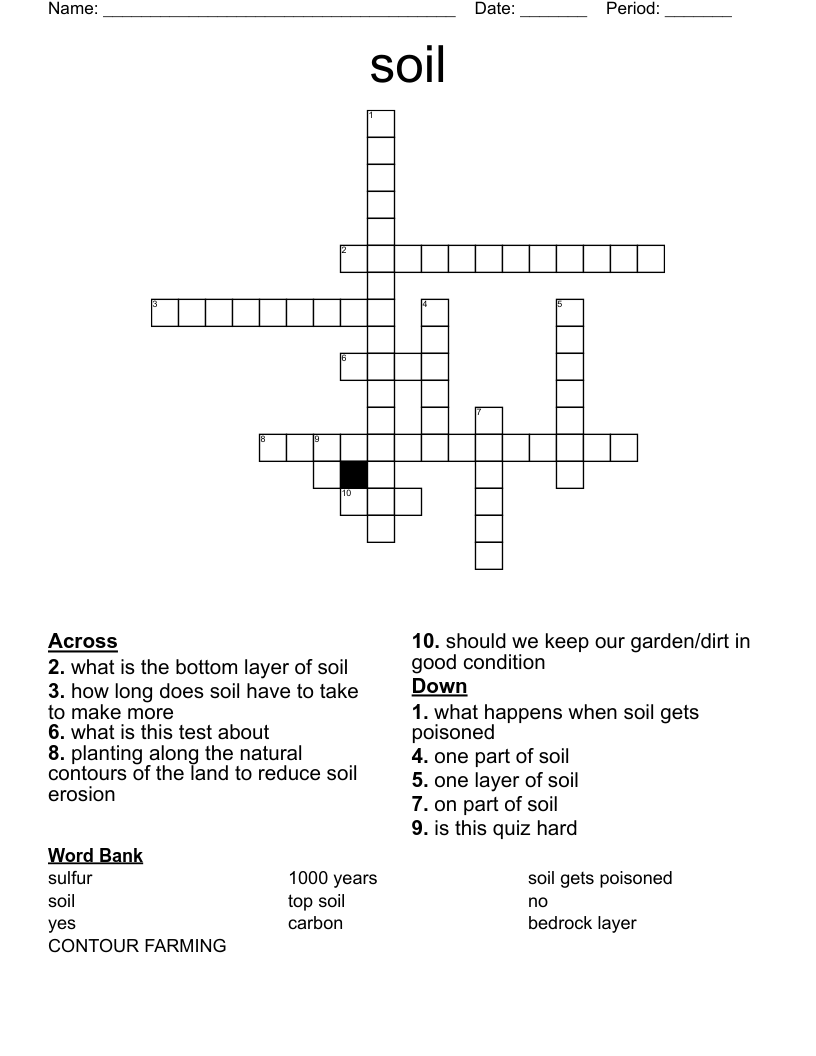 soil Crossword