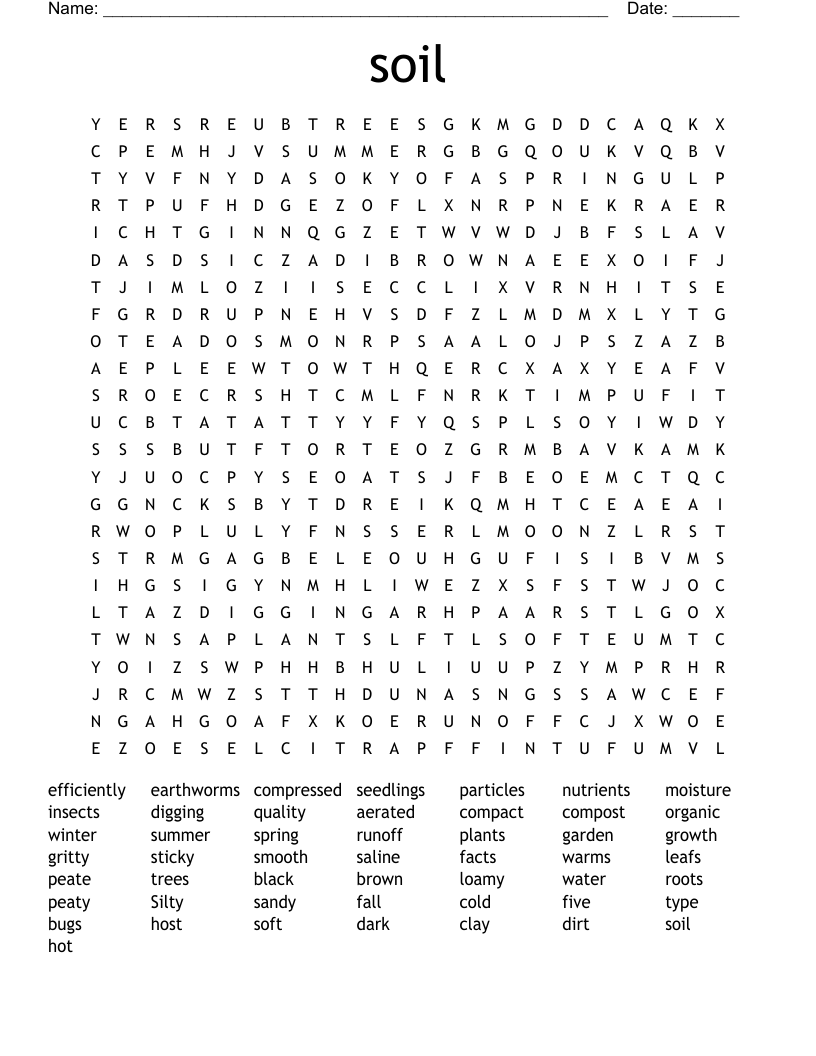 soil  Word Search