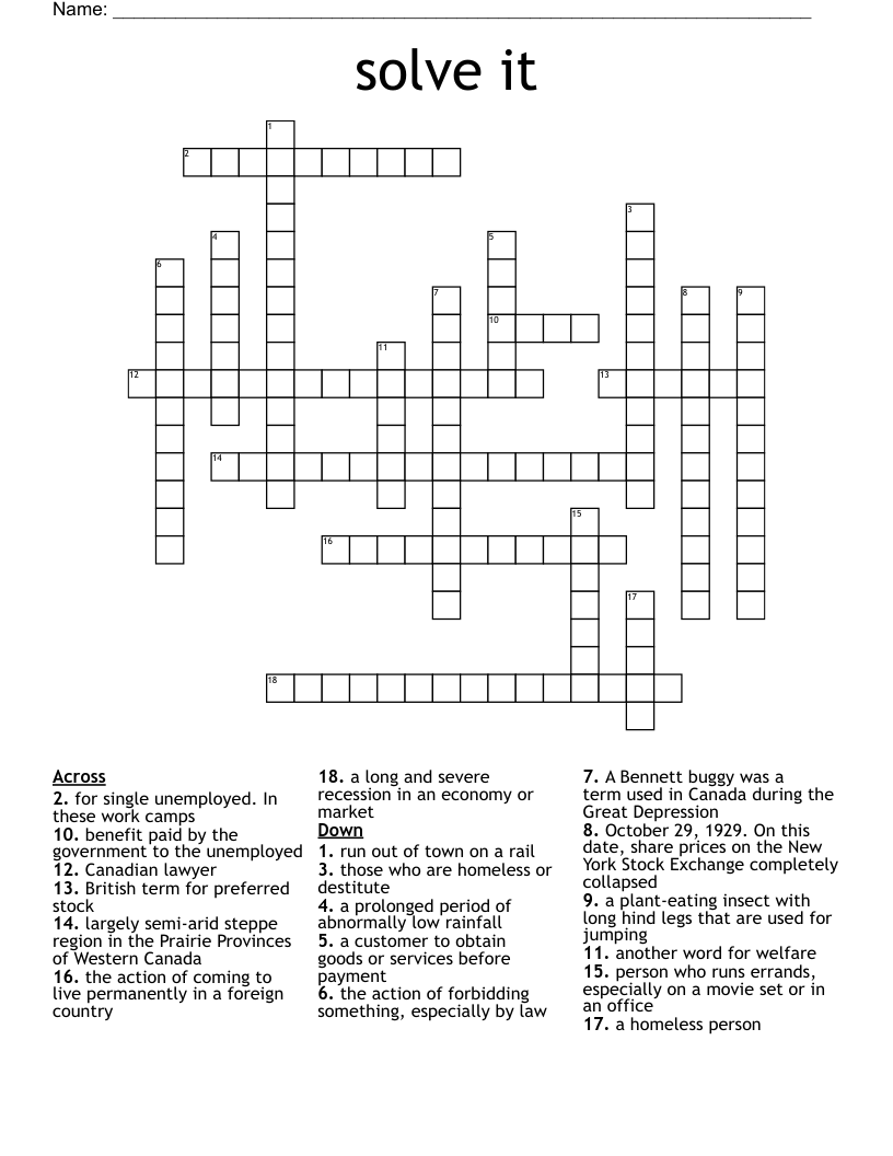 solve it Crossword