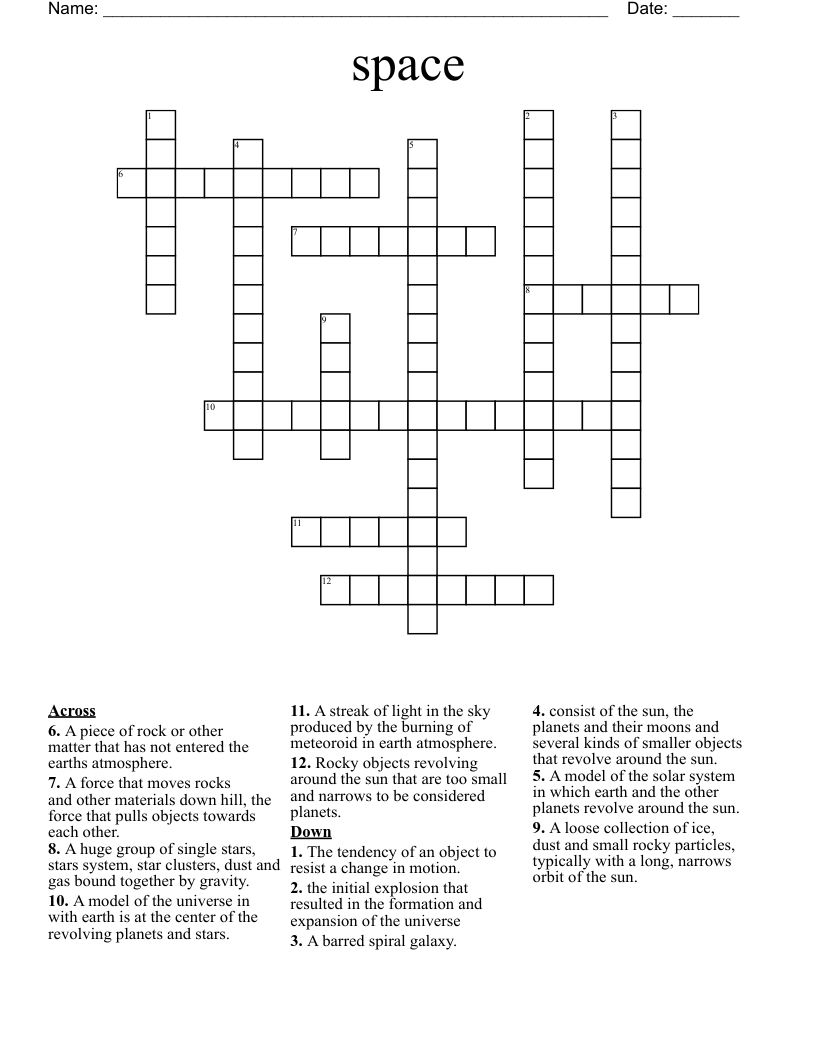 space Crossword