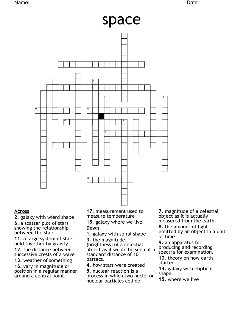 space Crossword