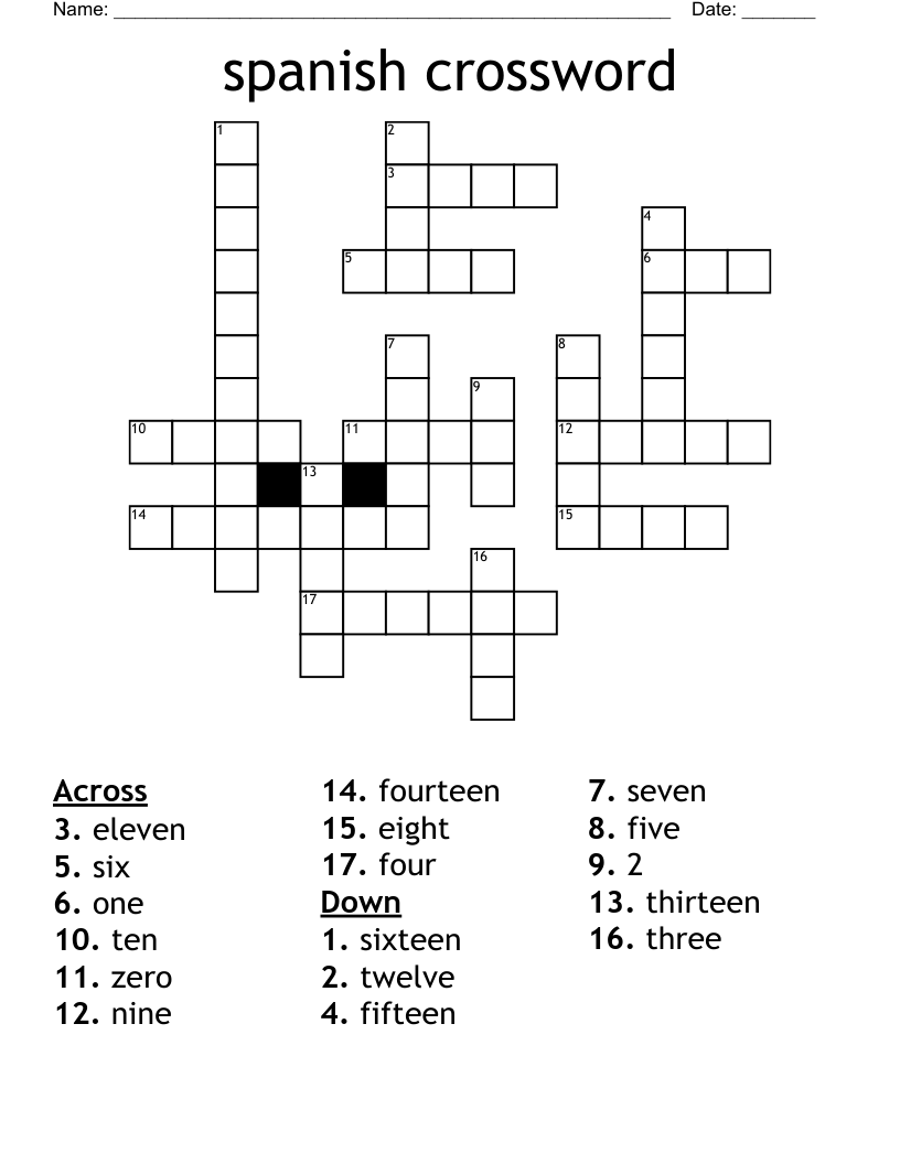 spanish crossword
