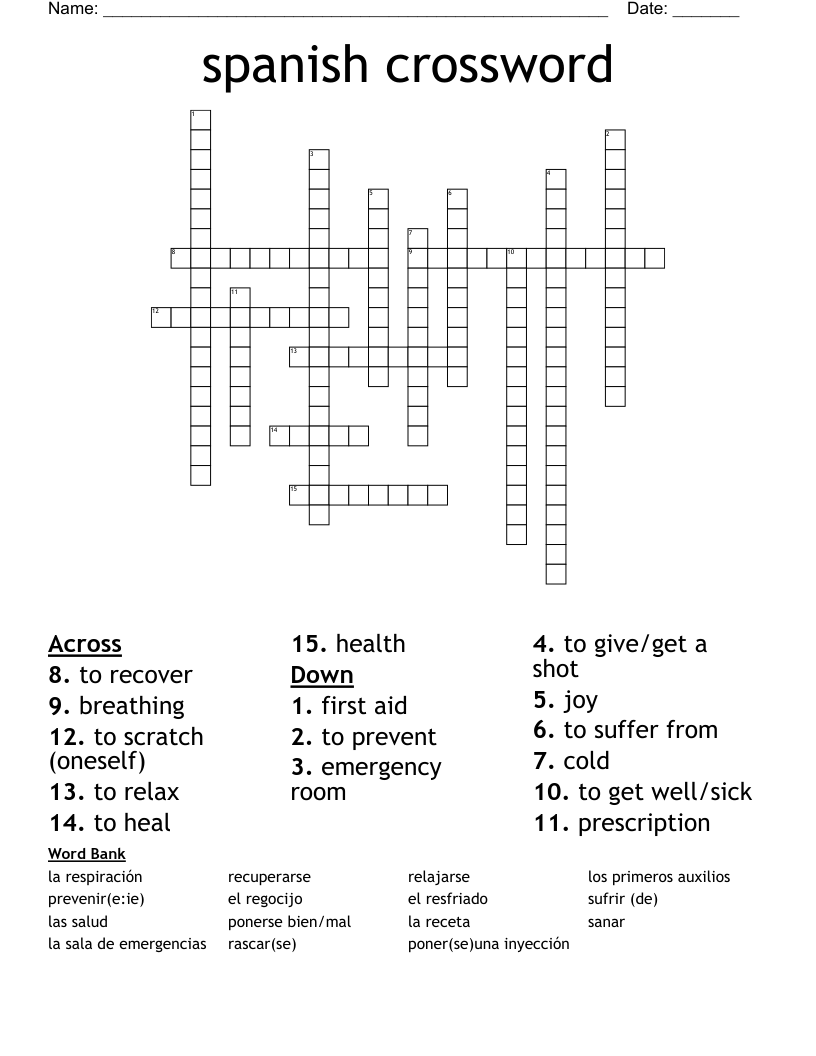spanish crossword