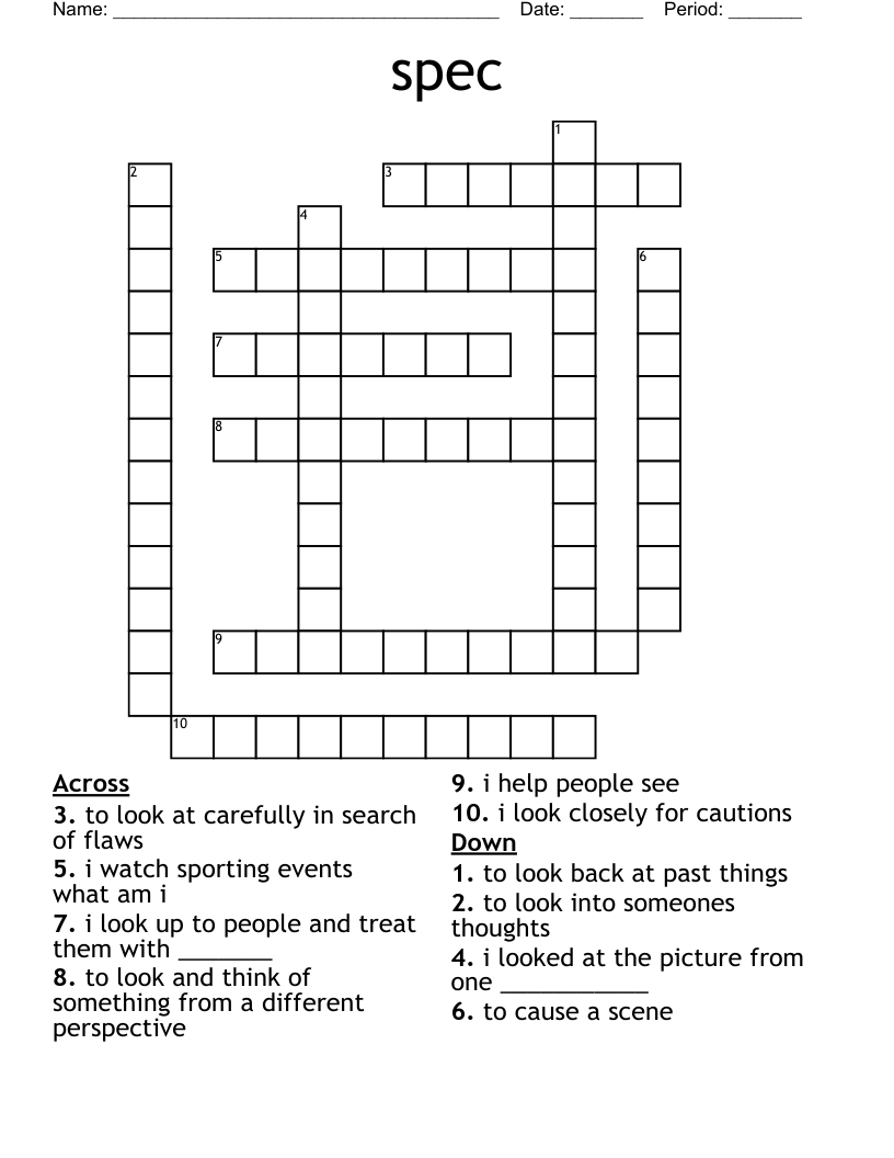 spec Crossword