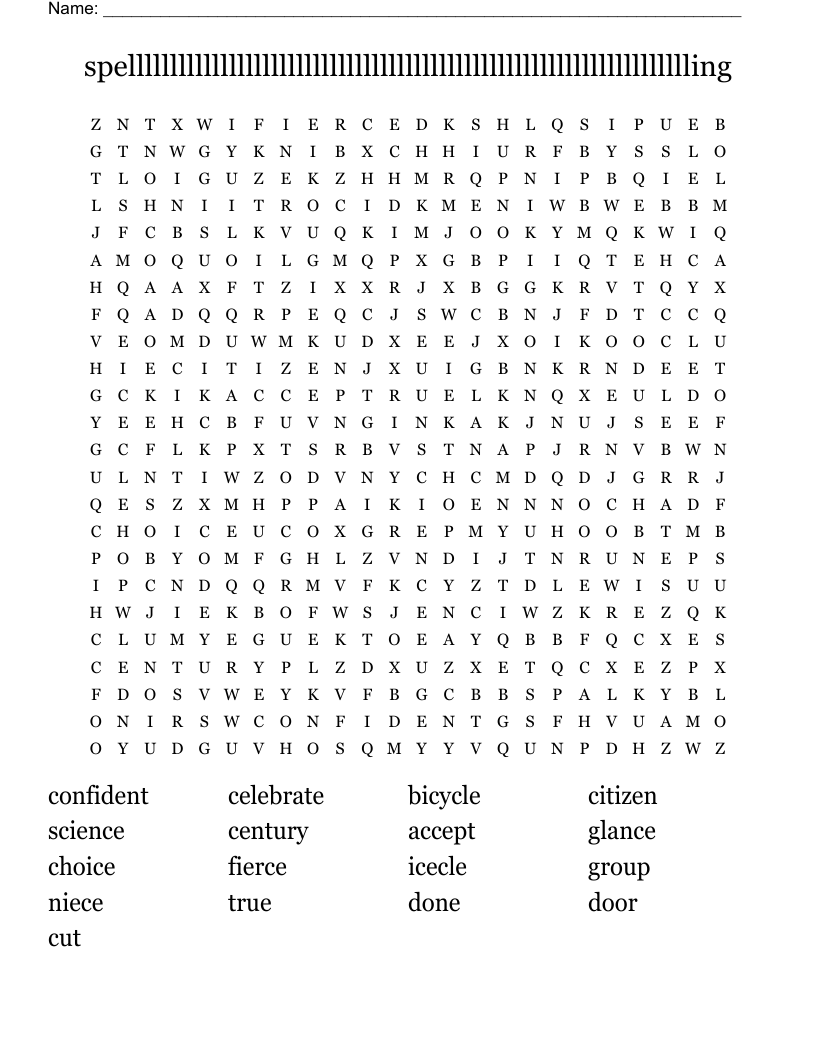 spellllllllllllllllllllllllllllllllllllllllllllllllllllllllllllllllllling Word Search
