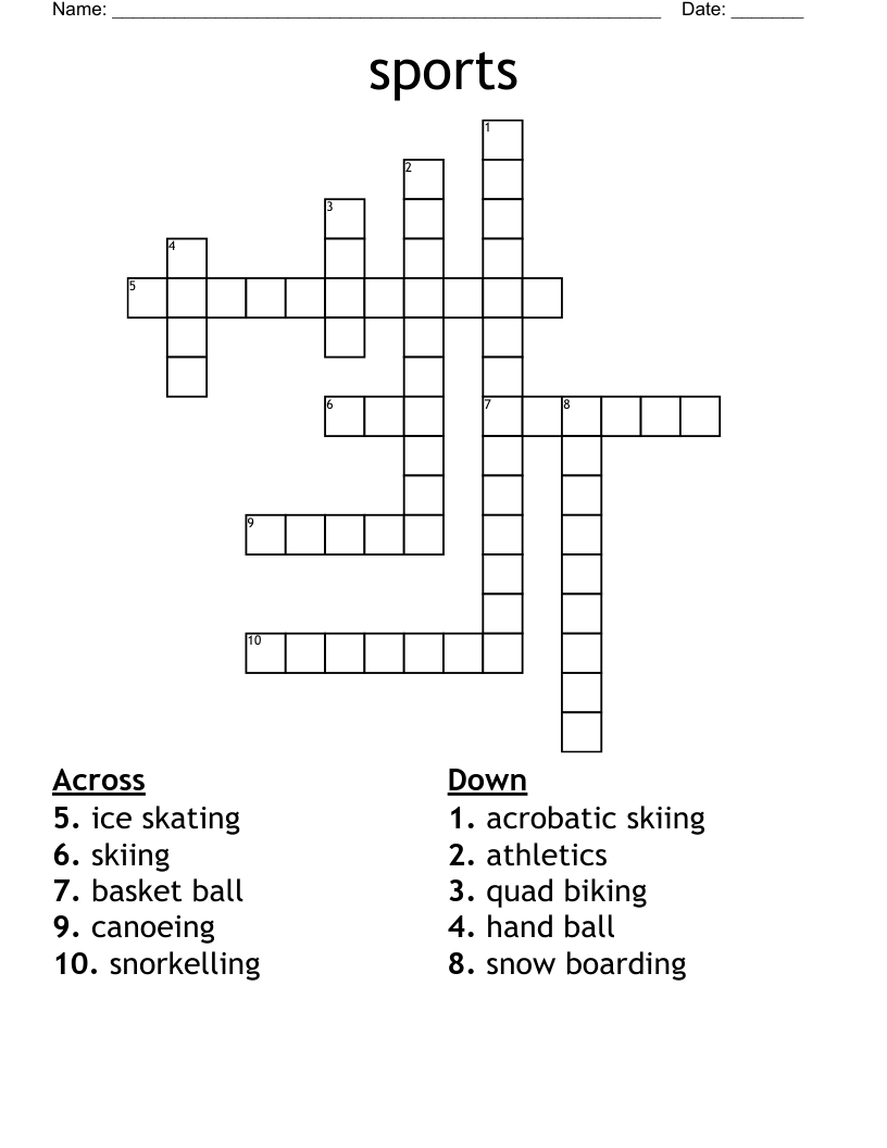 sports Crossword