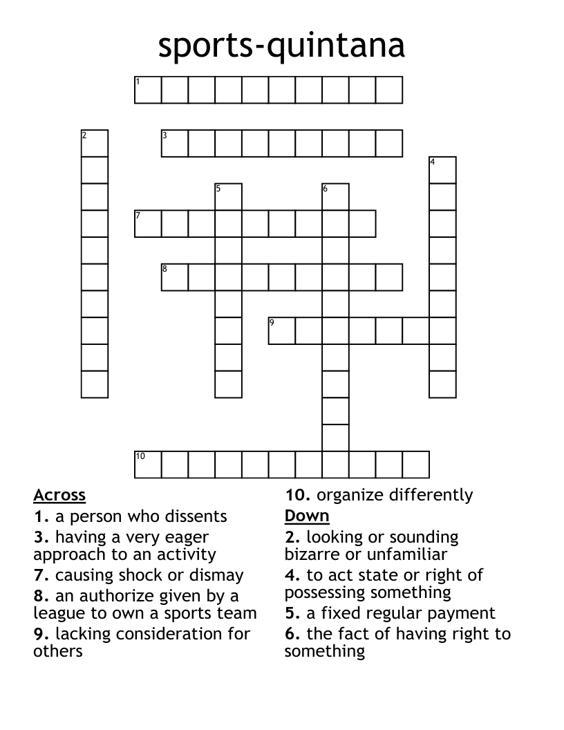 sports-quintana Crossword