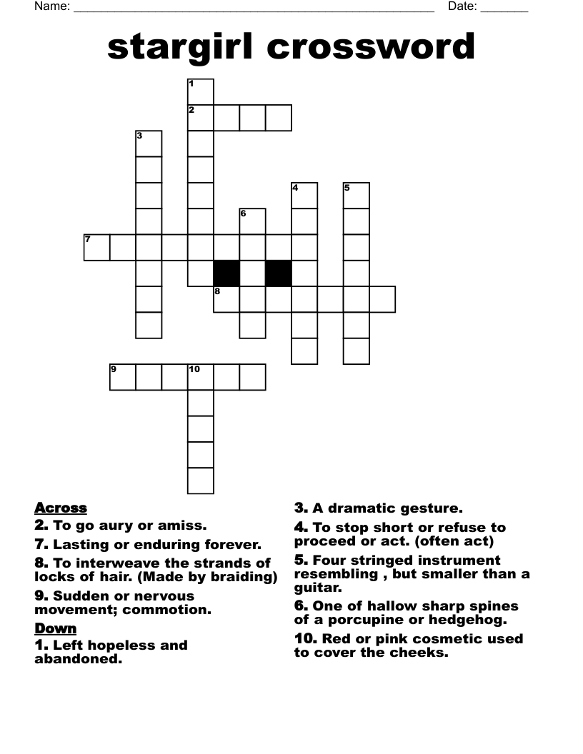 stargirl crossword