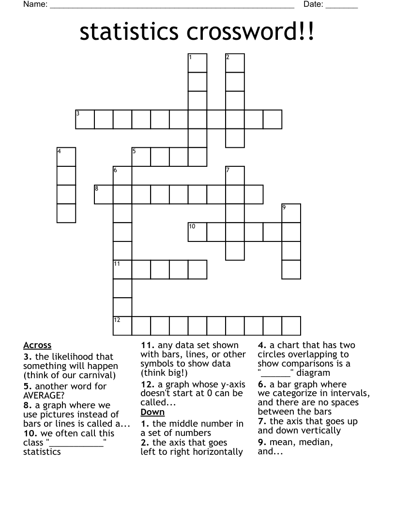 statistics crossword!!