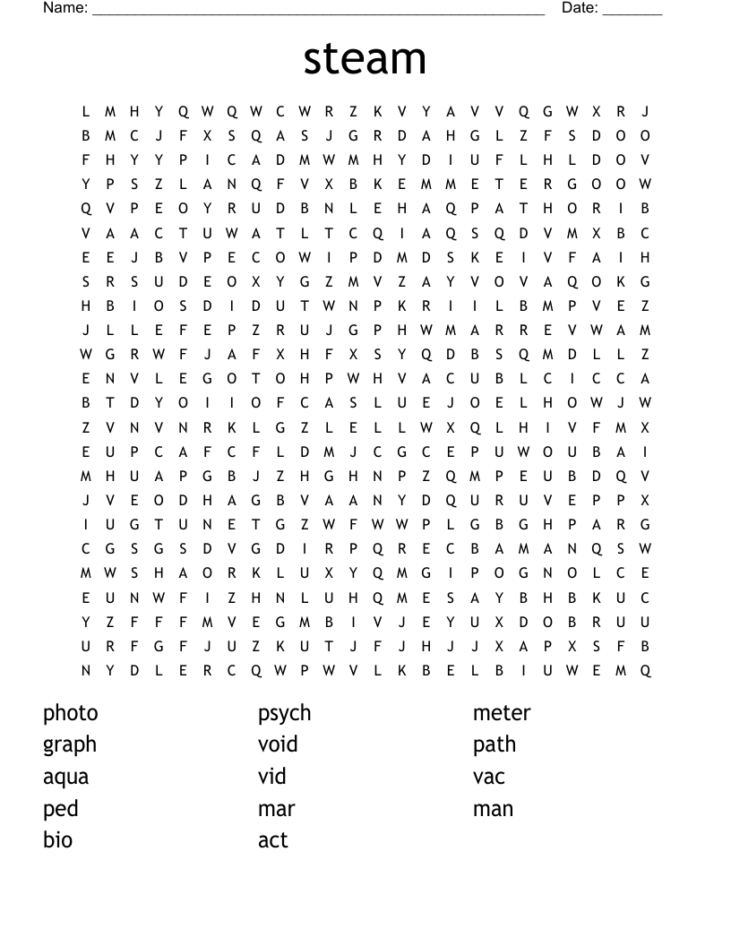 steam Word Search