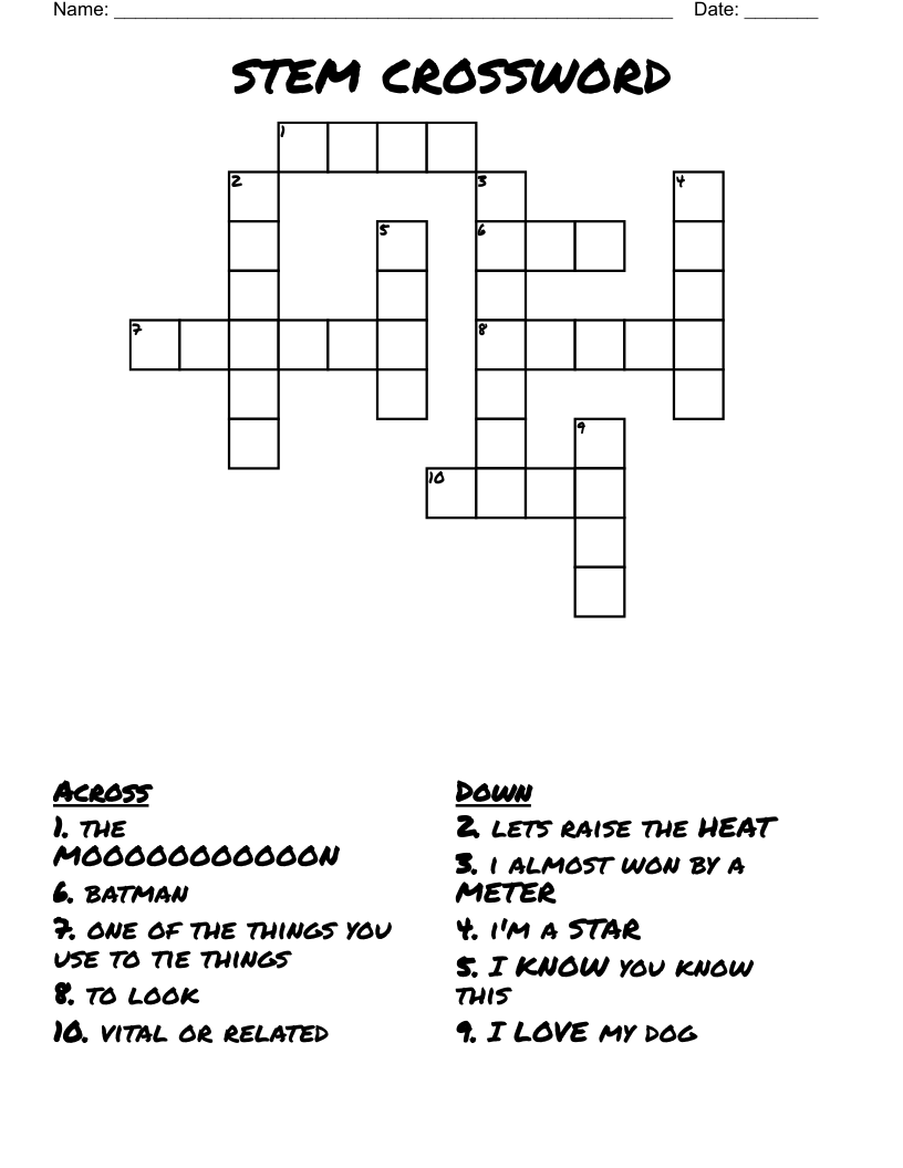 stem crossword