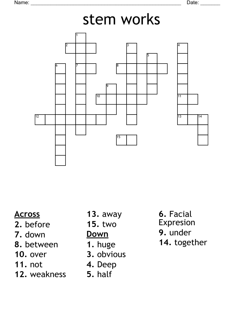 stem works Crossword