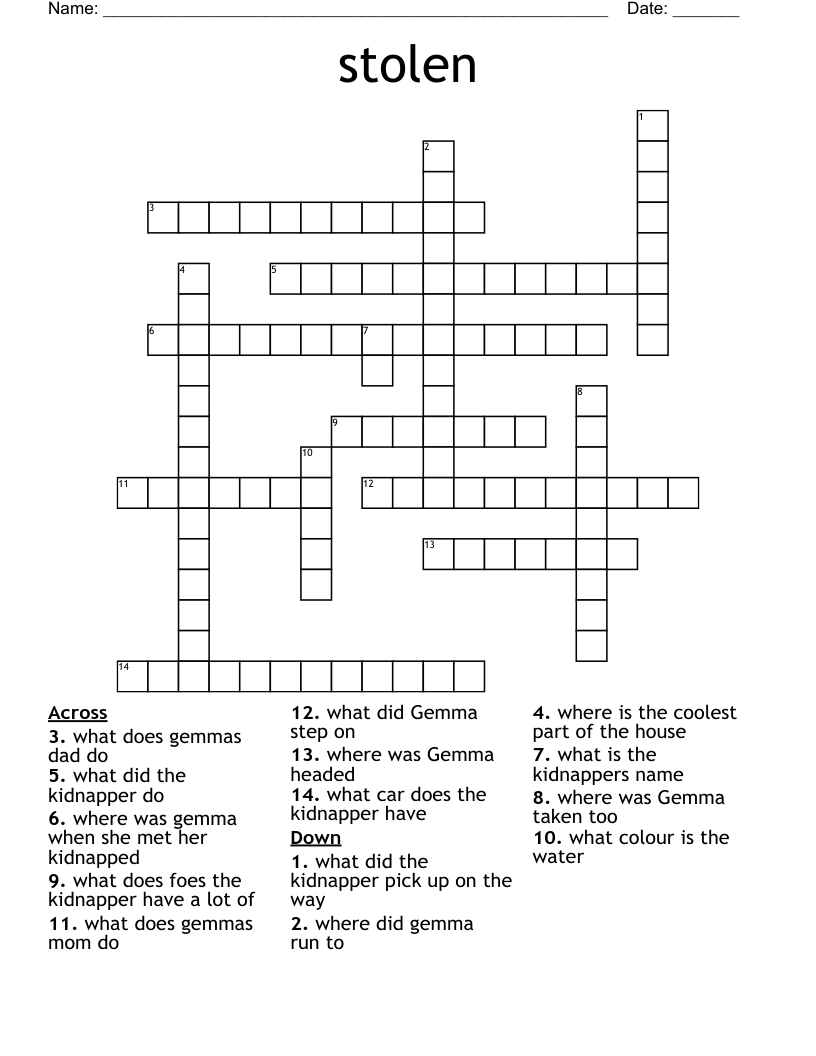 stolen  Crossword