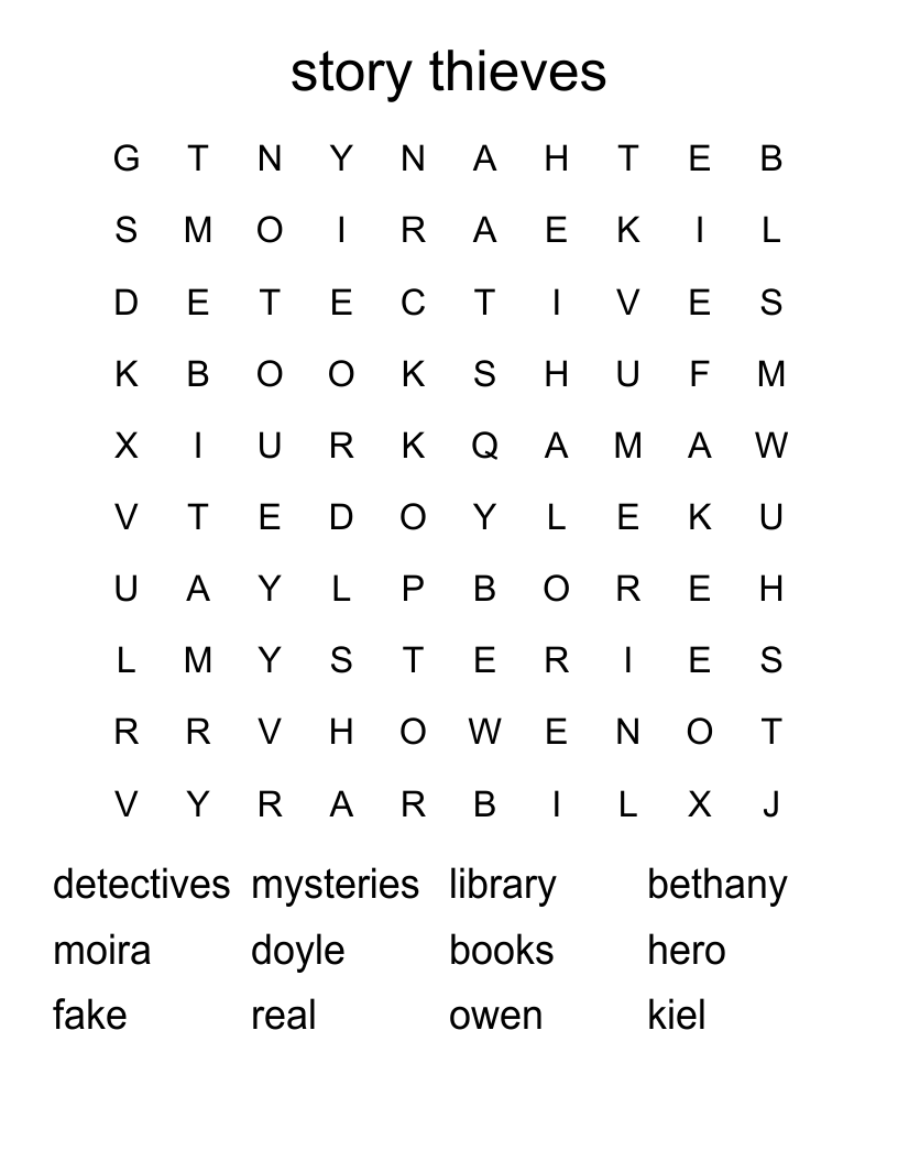 story thieves Word Search