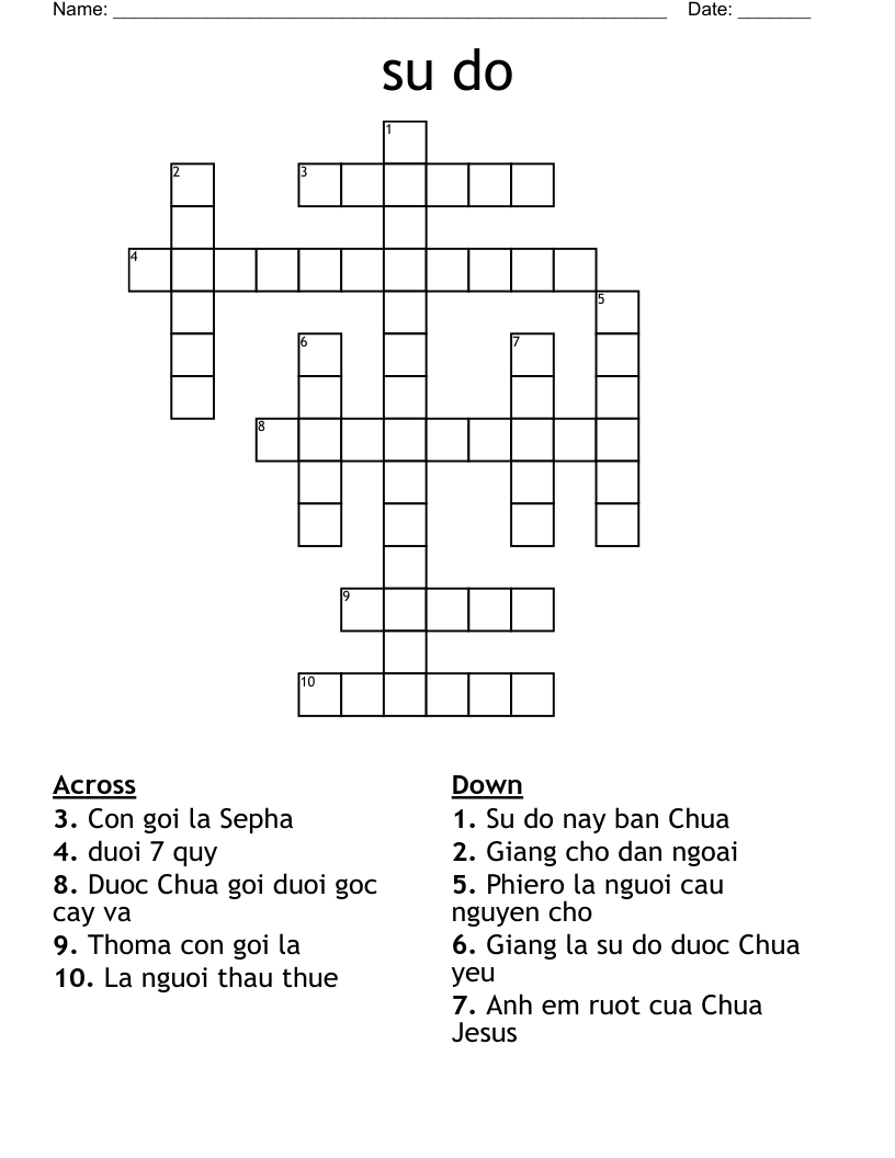 su do Crossword