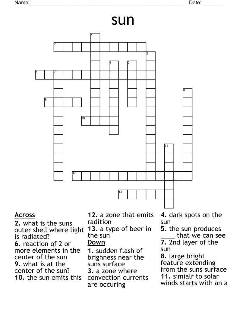 sun Crossword